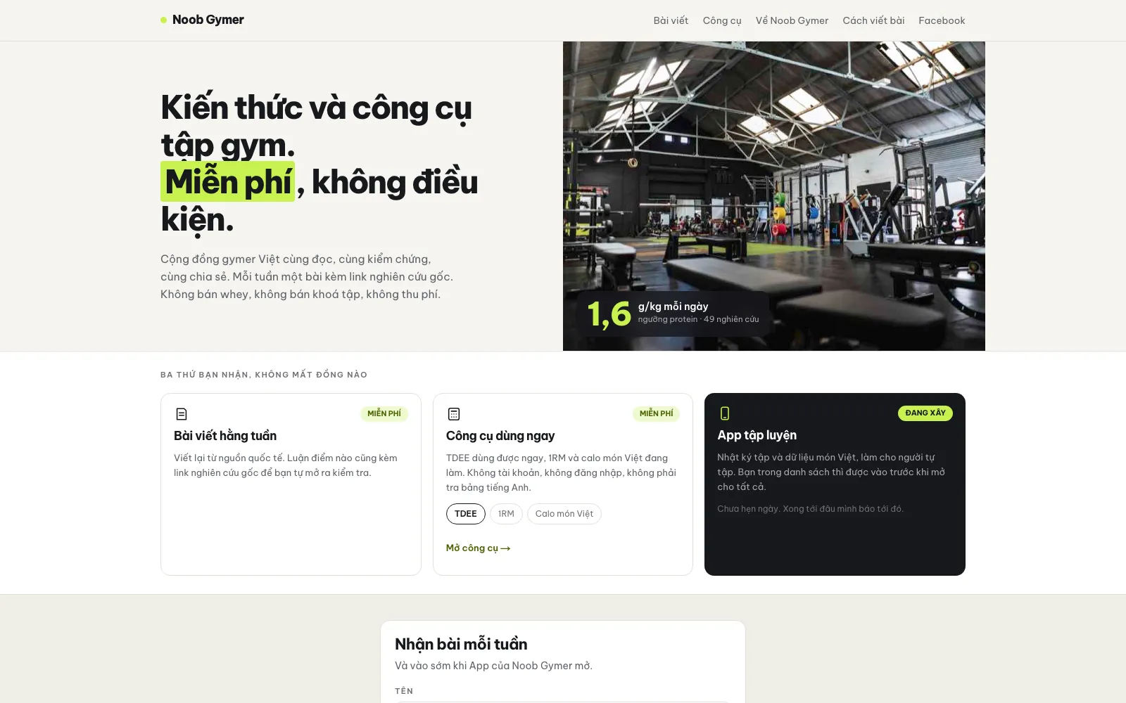 Ảnh chụp Noob Gymer
